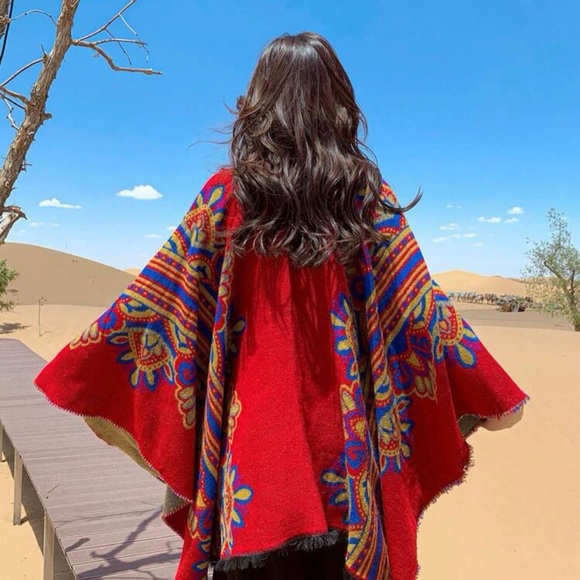 Floral Print Shawl, - Picture 10 of 16